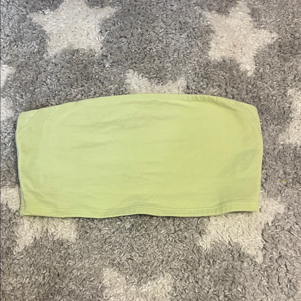 Me to We Light Green Crop Top